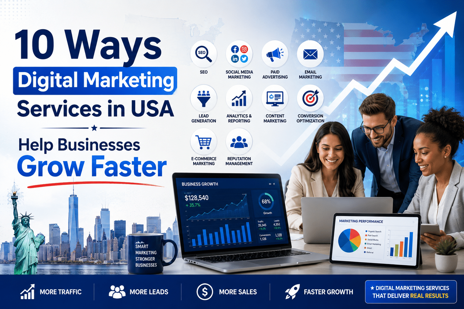 10 Ways Digital Marketing Services in USA Help Businesses Grow Faster