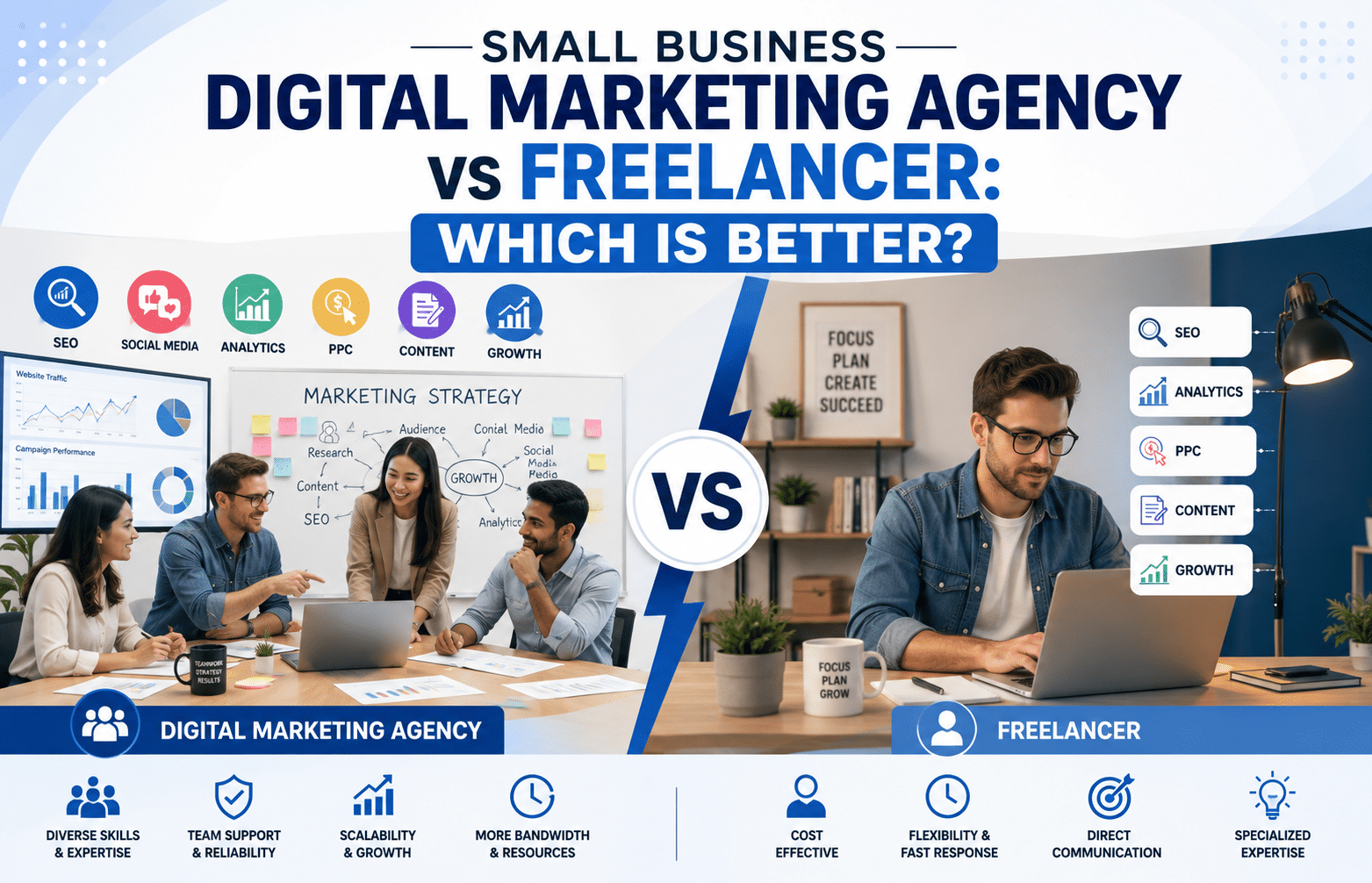 Small Business Digital Marketing Agency vs Freelancer