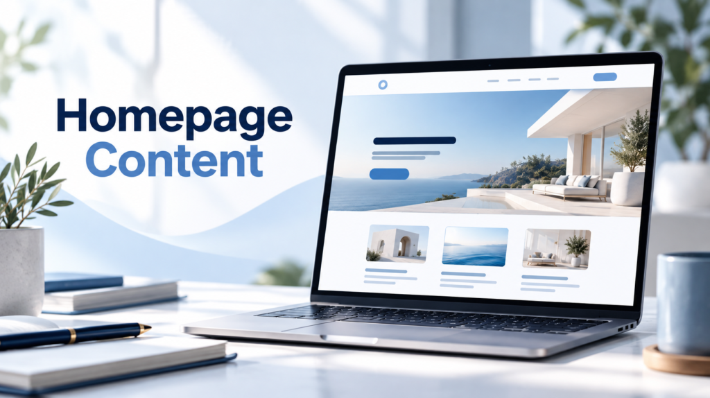 Homepage content writing